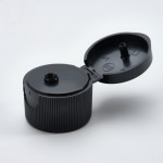 Ribbed Flip Top Cap 24410 - Black - Synergy Packaging