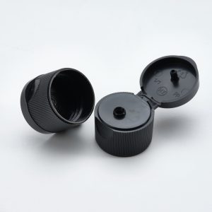 Ribbed Flip Top Cap 24410 - Black - Synergy Packaging